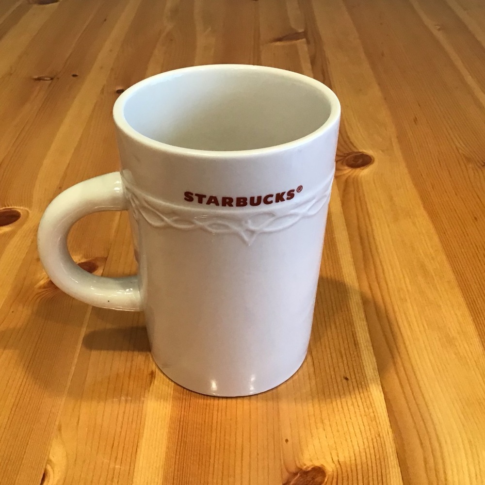 STARBUCKS 2010 EMBOSSED LACE MUG